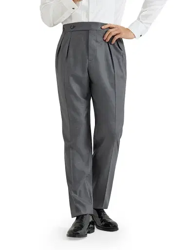 Brunello Cucinelli Men's Lightweight Twill Tuxedo Trousers with Double Pleats | Thumbnail 4 Brunello Cucinelli Men's Lightweight Twill Tuxedo Trousers with Double Pleats | Thumbnail 4
