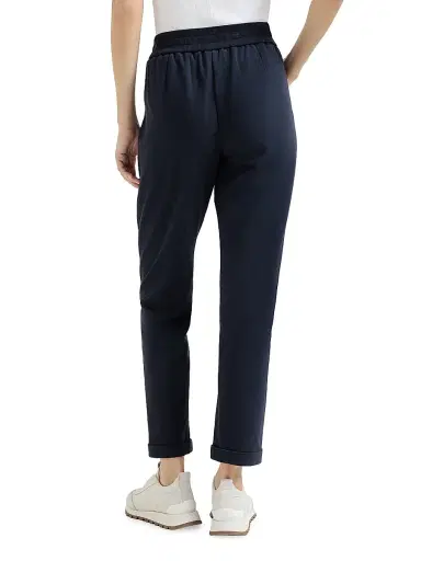 Brunello Cucinelli Women's Stretch Cotton Lightweight French Terry Track Trousers with Monili - Blue - Size XXXXL | Thumbnail 3 Brunello Cucinelli Women's Stretch Cotton Lightweight French Terry Track Trousers with Monili - Blue - Size XXXXL | Thumbnail 3