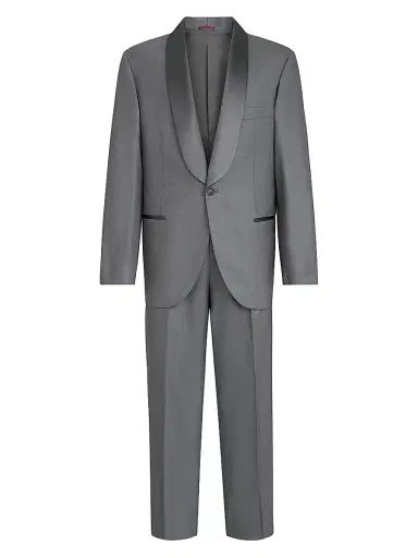 Brunello Cucinelli Men's Tuxedo with Shawl Lapel Jacket and Trousers with Pleats | Thumbnail 2 Brunello Cucinelli Men's Tuxedo with Shawl Lapel Jacket and Trousers with Pleats | Thumbnail 2