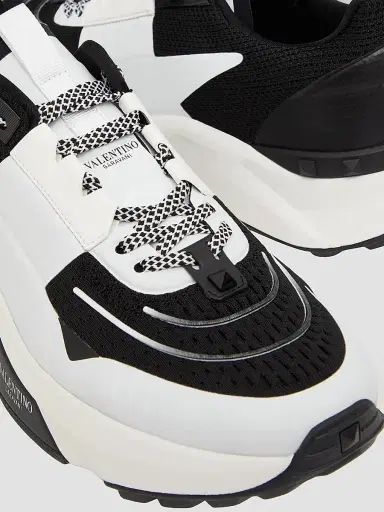Valentino Garavani Men's True Act Low Top Sneakers in Mesh and Rubberized Fabric - Black | Thumbnail 5 Valentino Garavani Men's True Act Low Top Sneakers in Mesh and Rubberized Fabric - Black | Thumbnail 5