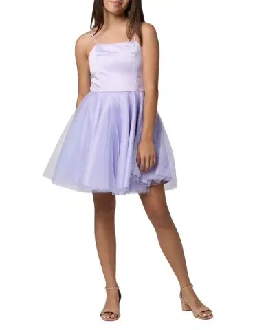 Un Deux Trois Girl's Satin & Tulle Party Dress, Size 7- | Thumbnail 1 Un Deux Trois Girl's Satin & Tulle Party Dress, Size 7- | Thumbnail 1
