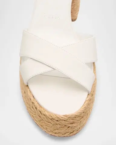 Christian Louboutin 70mm Calakala Leather Crisscross Espadrille Sandals | Thumbnail 5 Christian Louboutin 70mm Calakala Leather Crisscross Espadrille Sandals | Thumbnail 5