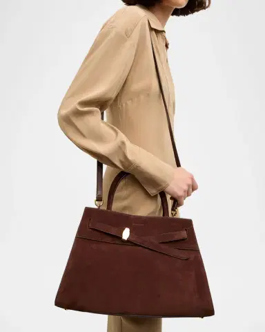 Veronica Beard Dash Belted Suede Top-Handle Bag | Thumbnail 5 Veronica Beard Dash Belted Suede Top-Handle Bag | Thumbnail 5