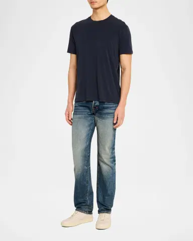Tom Ford Men's Lyocell-Cotton Crewneck T-Shirt | Thumbnail 2 Tom Ford Men's Lyocell-Cotton Crewneck T-Shirt | Thumbnail 2