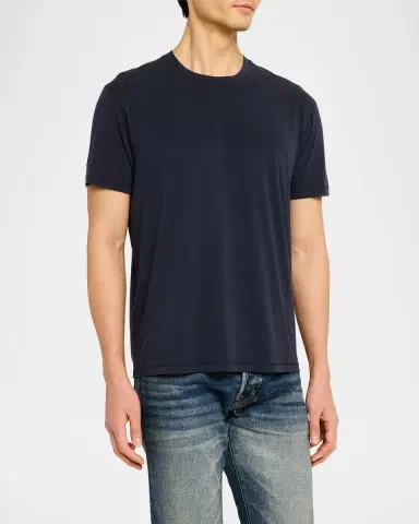 Tom Ford Men's Lyocell-Cotton Crewneck T-Shirt | Thumbnail 4 Tom Ford Men's Lyocell-Cotton Crewneck T-Shirt | Thumbnail 4