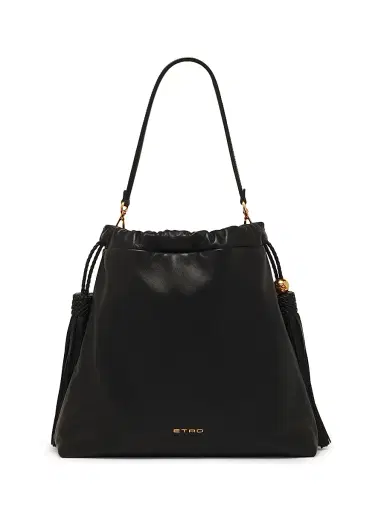 Etro Women's Kalispera Leather Shoulder Bag - Black | Thumbnail 1 Etro Women's Kalispera Leather Shoulder Bag - Black | Thumbnail 1