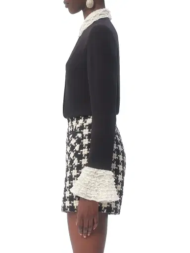 Valentino Garavani Women's Georgette Blouse - Black Ivory - Size 6 | Thumbnail 3 Valentino Garavani Women's Georgette Blouse - Black Ivory - Size 6 | Thumbnail 3