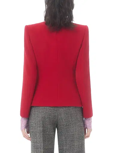 Valentino Garavani Women's Wool Crepe Jacket with Contrasting Bow - Paris Black | Thumbnail 4 Valentino Garavani Women's Wool Crepe Jacket with Contrasting Bow - Paris Black | Thumbnail 4