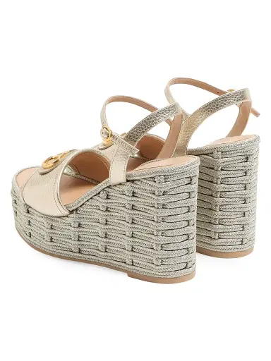 Valentino Garavani Women's VLogo Signature Wedge Sandals 120MM | Thumbnail 4 Valentino Garavani Women's VLogo Signature Wedge Sandals 120MM | Thumbnail 4