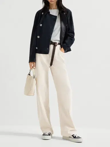 Brunello Cucinelli Women's Cashmere and Silk Sparkling Lightweight Sweater - Pebble | Thumbnail 6 Brunello Cucinelli Women's Cashmere and Silk Sparkling Lightweight Sweater - Pebble | Thumbnail 6