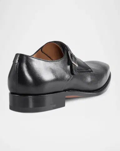Paul Stuart Men 's Samson Leather Monk Strap Loafers | Thumbnail 3 Paul Stuart Men 's Samson Leather Monk Strap Loafers | Thumbnail 3