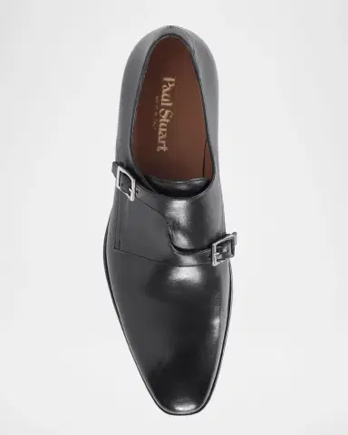 Paul Stuart Men 's Samson Leather Monk Strap Loafers | Thumbnail 4 Paul Stuart Men 's Samson Leather Monk Strap Loafers | Thumbnail 4