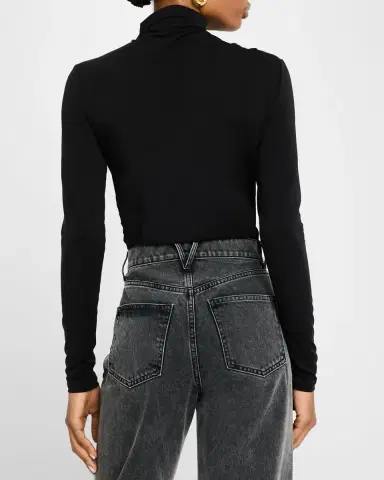 Veronica Beard Mylie Gathered Turtleneck Top | Thumbnail 3 Veronica Beard Mylie Gathered Turtleneck Top | Thumbnail 3
