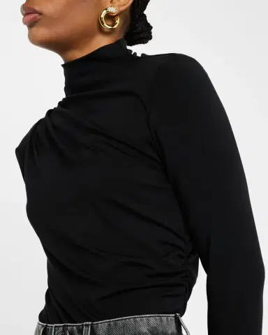 Veronica Beard Mylie Gathered Turtleneck Top | Thumbnail 5 Veronica Beard Mylie Gathered Turtleneck Top | Thumbnail 5