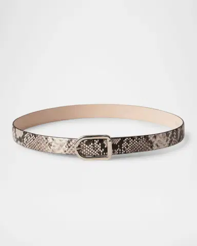 Déhanche Mija Snake-Embossed Leather Skinny Belt | Thumbnail 3 Déhanche Mija Snake-Embossed Leather Skinny Belt | Thumbnail 3
