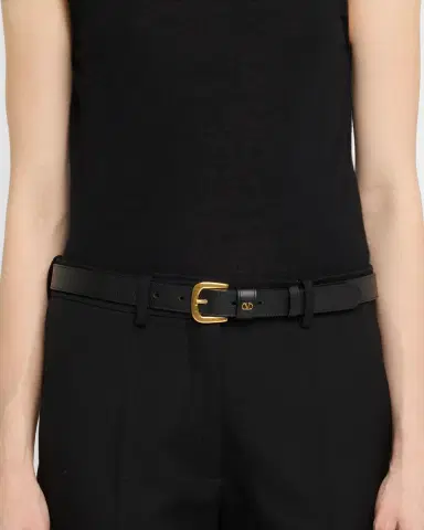 Valentino Garavani VLogo Signature Embellished Leather Belt, 25mm | Thumbnail 2 Valentino Garavani VLogo Signature Embellished Leather Belt, 25mm | Thumbnail 2