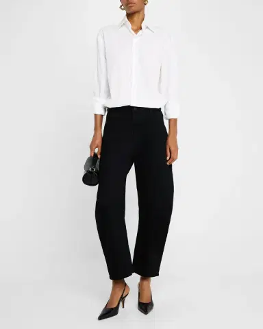 Nili Lotan Shon Curved Denim Pants | Thumbnail 2 Nili Lotan Shon Curved Denim Pants | Thumbnail 2