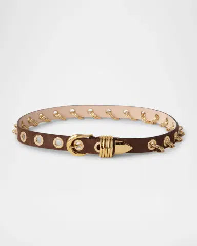 Déhanche Revenge Ring Grommet Suede Belt | Thumbnail 2 Déhanche Revenge Ring Grommet Suede Belt | Thumbnail 2