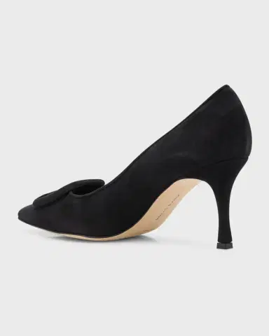 Manolo Blahnik Maysale Suede Pointed-Toe Buckle Pumps | Thumbnail 4 Manolo Blahnik Maysale Suede Pointed-Toe Buckle Pumps | Thumbnail 4