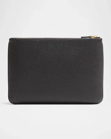 Valentino Garavani VLOGO Medium Leather Flat Pouch Bag | Thumbnail 9 Valentino Garavani VLOGO Medium Leather Flat Pouch Bag | Thumbnail 9