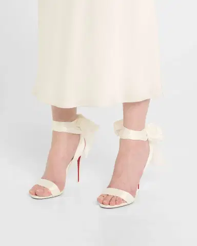 Christian Louboutin 100mm Ribbon Ankle-Wrap Stiletto Sandals | Thumbnail 2 Christian Louboutin 100mm Ribbon Ankle-Wrap Stiletto Sandals | Thumbnail 2