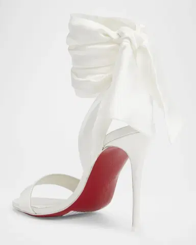 Christian Louboutin 100mm Ribbon Ankle-Wrap Stiletto Sandals | Thumbnail 4 Christian Louboutin 100mm Ribbon Ankle-Wrap Stiletto Sandals | Thumbnail 4