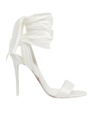 Christian Louboutin 100mm Ribbon Ankle-Wrap Stiletto Sandals | Thumbnail 1 Christian Louboutin 100mm Ribbon Ankle-Wrap Stiletto Sandals | Thumbnail 1