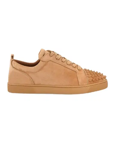 Christian Louboutin Men's Louis Junior Spikes Low-Top Suede Sneakers | Thumbnail 1 Christian Louboutin Men's Louis Junior Spikes Low-Top Suede Sneakers | Thumbnail 1
