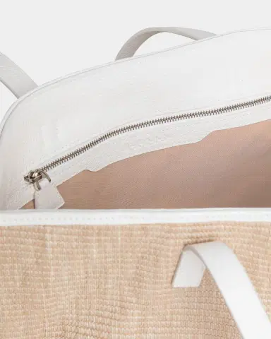 Akris Ai Raffia & Leather Tote Bag | Thumbnail 2 Akris Ai Raffia & Leather Tote Bag | Thumbnail 2