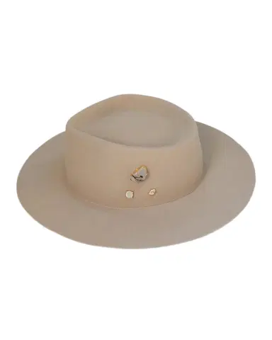 VAN PALMA Georgina Embellished Wool Felt Fedora Hat | Thumbnail 1 VAN PALMA Georgina Embellished Wool Felt Fedora Hat | Thumbnail 1