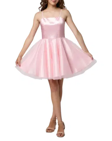 Un Deux Trois Girl's Satin & Tulle Party Dress, Size 7- | Thumbnail 1 Un Deux Trois Girl's Satin & Tulle Party Dress, Size 7- | Thumbnail 1