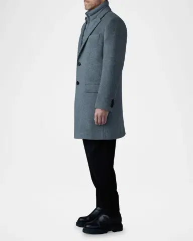 Mackage Men's Wool Topcoat with Removable Down Bib | Thumbnail 6 Mackage Men's Wool Topcoat with Removable Down Bib | Thumbnail 6