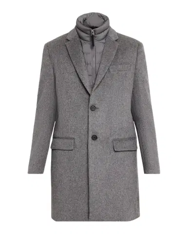Mackage Men's Wool Topcoat with Removable Down Bib | Thumbnail 1 Mackage Men's Wool Topcoat with Removable Down Bib | Thumbnail 1