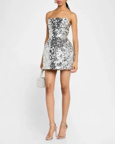 Bronx and Banco Maraya Strapless Lace-Up Sequin Mini Dress | Thumbnail 2 Bronx and Banco Maraya Strapless Lace-Up Sequin Mini Dress | Thumbnail 2