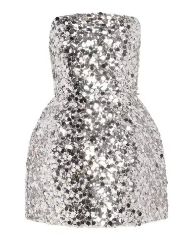 Bronx and Banco Maraya Strapless Lace-Up Sequin Mini Dress | Thumbnail 1 Bronx and Banco Maraya Strapless Lace-Up Sequin Mini Dress | Thumbnail 1