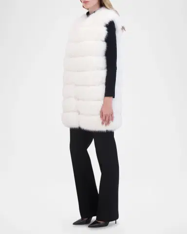 THEIA Fox-Like Faux Fur Vest | Thumbnail 3 THEIA Fox-Like Faux Fur Vest | Thumbnail 3