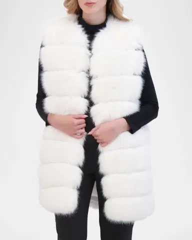 THEIA Fox-Like Faux Fur Vest | Thumbnail 6 THEIA Fox-Like Faux Fur Vest | Thumbnail 6