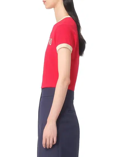 Valentino Garavani Women's Jersey Cotton T-Shirt | Thumbnail 4 Valentino Garavani Women's Jersey Cotton T-Shirt | Thumbnail 4