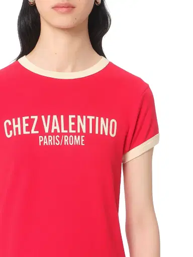 Valentino Garavani Women's Jersey Cotton T-Shirt | Thumbnail 6 Valentino Garavani Women's Jersey Cotton T-Shirt | Thumbnail 6
