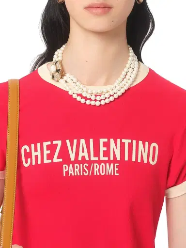 Valentino Garavani Women's Jersey Cotton T-Shirt | Thumbnail 7 Valentino Garavani Women's Jersey Cotton T-Shirt | Thumbnail 7