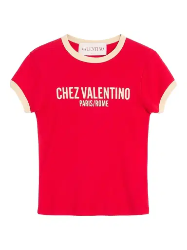 Valentino Garavani Women's Jersey Cotton T-Shirt | Thumbnail 1 Valentino Garavani Women's Jersey Cotton T-Shirt | Thumbnail 1