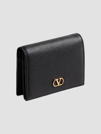 Valentino Garavani Women's VLogo Signature Grainy Calfskin Wallet - Black | Thumbnail 3 Valentino Garavani Women's VLogo Signature Grainy Calfskin Wallet - Black | Thumbnail 3