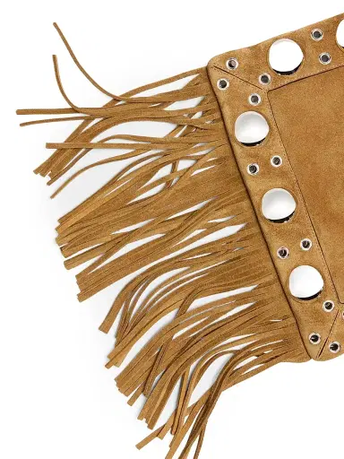 Valentino Garavani Men's Nellcôte Suede Shoulder Bag with Fringes - Havana Beige | Thumbnail 8 Valentino Garavani Men's Nellcôte Suede Shoulder Bag with Fringes - Havana Beige | Thumbnail 8