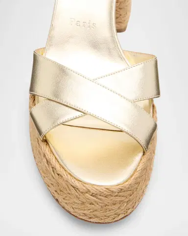 Christian Louboutin 70mm Calakala Metallic Crisscross Platform Sandals | Thumbnail 5 Christian Louboutin 70mm Calakala Metallic Crisscross Platform Sandals | Thumbnail 5
