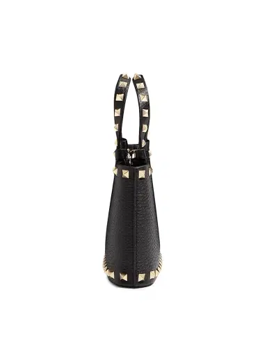 Valentino Garavani Women's Mini Rockstud Shopping Bag in Grainy Calfskin | Thumbnail 4 Valentino Garavani Women's Mini Rockstud Shopping Bag in Grainy Calfskin | Thumbnail 4