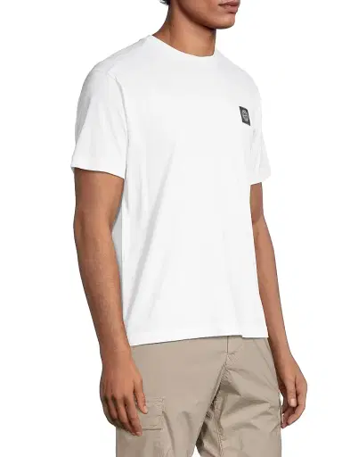 Stone Island Men's Cotton Crewneck T-Shirt - White - Size XL | Thumbnail 4 Stone Island Men's Cotton Crewneck T-Shirt - White - Size XL | Thumbnail 4