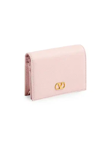 Valentino Garavani Women's VLogo Signature Grainy Calfskin Wallet - Rose Quartz | Thumbnail 3 Valentino Garavani Women's VLogo Signature Grainy Calfskin Wallet - Rose Quartz | Thumbnail 3