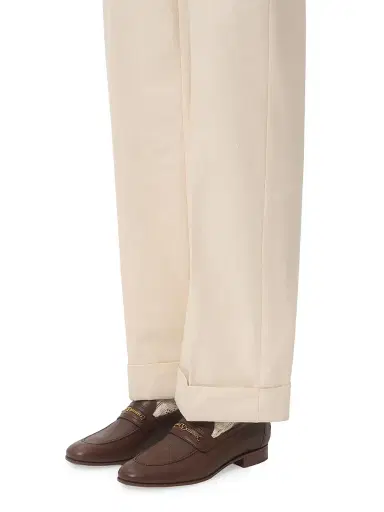 Valentino Garavani Men's VLogo Signature Kidskin Moccasin Loafers - Bark Brown | Thumbnail 7 Valentino Garavani Men's VLogo Signature Kidskin Moccasin Loafers - Bark Brown | Thumbnail 7