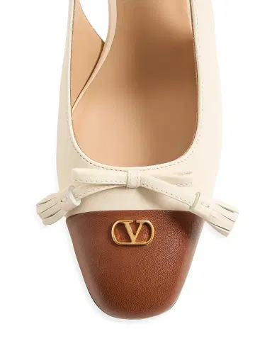 Valentino Garavani Women's Valet Du Roi 60MM Kidskin Slingback Pumps - Butter Tobacco | Thumbnail 5 Valentino Garavani Women's Valet Du Roi 60MM Kidskin Slingback Pumps - Butter Tobacco | Thumbnail 5
