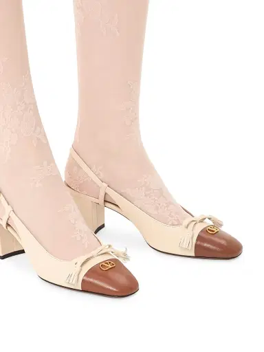 Valentino Garavani Women's Valet Du Roi 60MM Kidskin Slingback Pumps - Butter Tobacco | Thumbnail 7 Valentino Garavani Women's Valet Du Roi 60MM Kidskin Slingback Pumps - Butter Tobacco | Thumbnail 7
